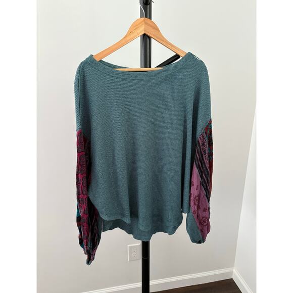 We The Free Blossom Printed Balloon Sleeve Thermal - Picture 3 of 5